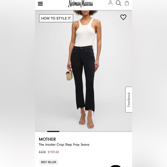 MOTHER Denim - ✨ MOTHER The Insider Crop Fray Jeans – Night In Paris – Size 28 ✨